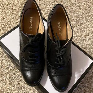 Nine West Leather Lace Up Heel.